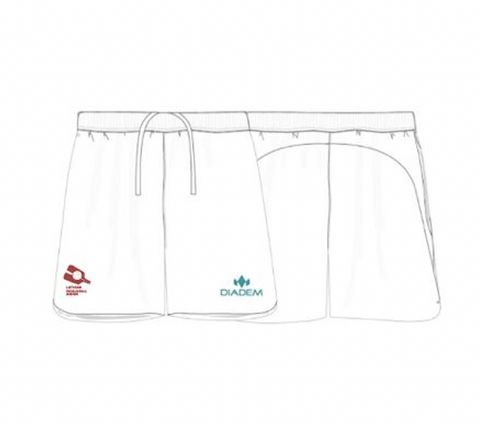 Men's Team Shorts - White/Teal (TEAM LATVIA)