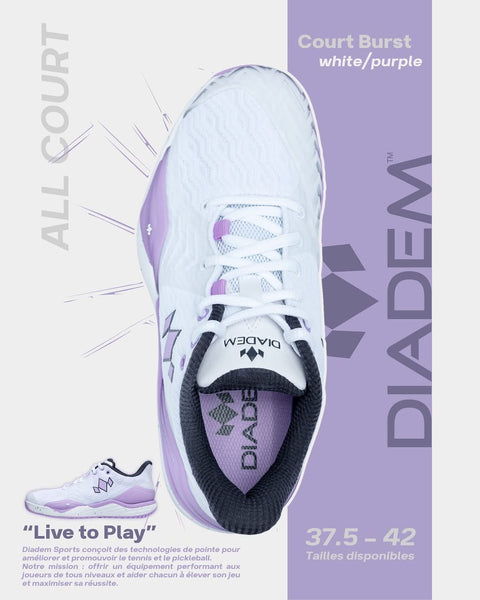 Black-Neon men court burst tennis and pickleball shoe