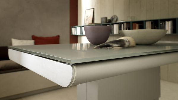 Ares Glass Transformējams kafijas un virtuves galds no Itālijas