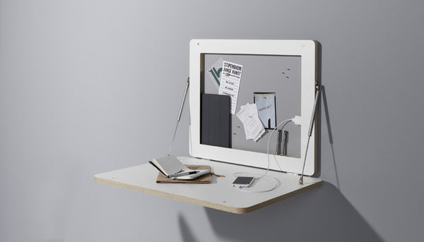 FLATFRAME the smallest wall mounted home office, Germany [EN]