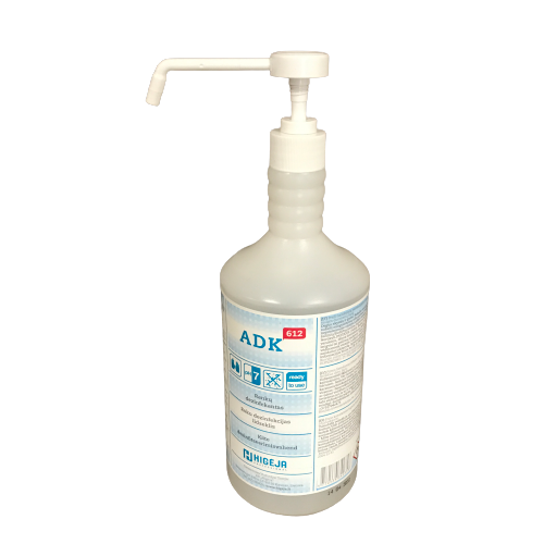 Roku dezinfekcijas līdzeklis ADK 612 ar medicīnisko dispenseru, 1000 ml, Higeja, Lietuva [LV]