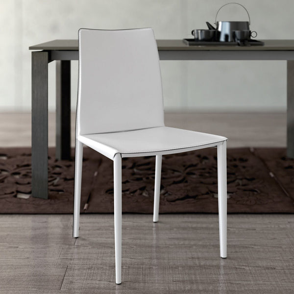 Erica split leather chair by Altacom Italia