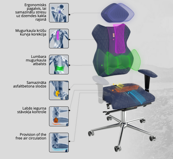 Royal ergonomisks biroja krēsls, Kulik System